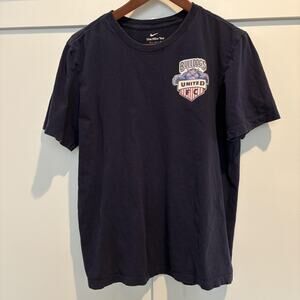 Bulldogs United FC Shirt Mens Medium Nike Navy Blue Soccer Graphic Tee T-Shirt